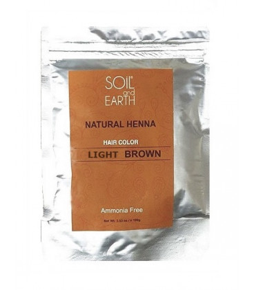 Ekskluzywna Henna do włosów Indyjska JASNY BRĄZ 100g Soil and Earth Ekskluzywna Henna do włosów Indyjska JASNY BRĄZ 100g Soil and Earth