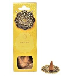 Luxurious Veda 20 Incense Cones with Metal Hanging Burner (Set of 12)Tuberose Jasmine (Vata)