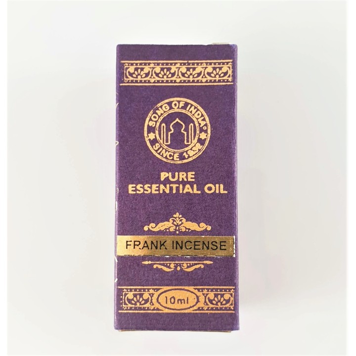10 ml. Frank Incense Essential Oil in Orifice Reducer Blue Bottle Glass s