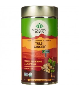 Ginger Tulsi Tea 100g loose leaf Organic India tea