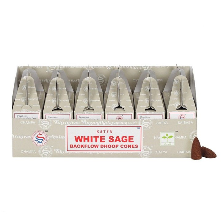 White sage backflow incense cones -- 75 g