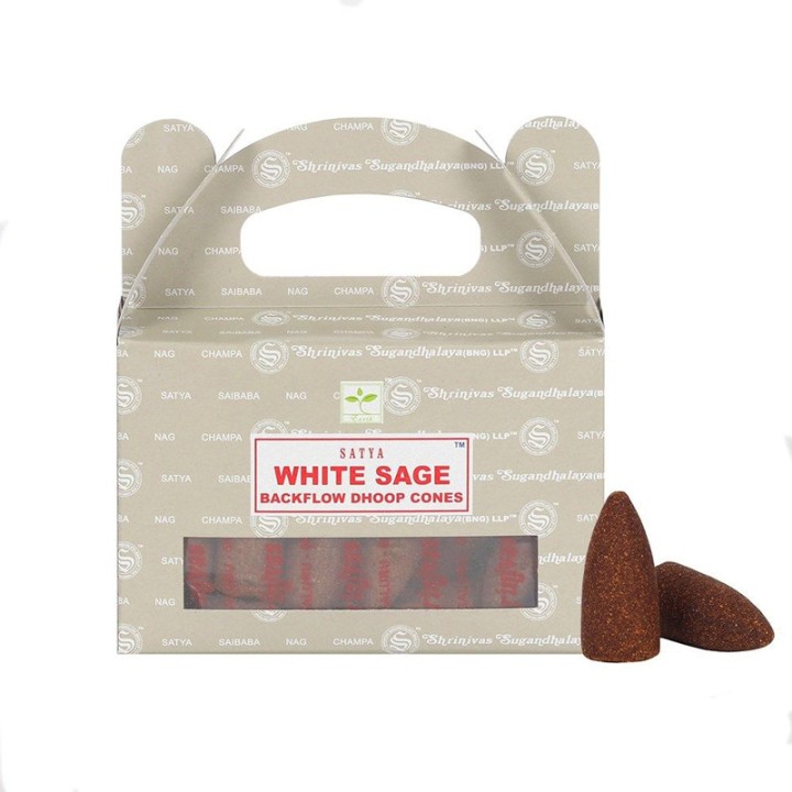 White sage backflow incense cones -- 75 g