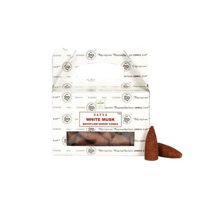 Satya White Musk Backflow Dhoop cones