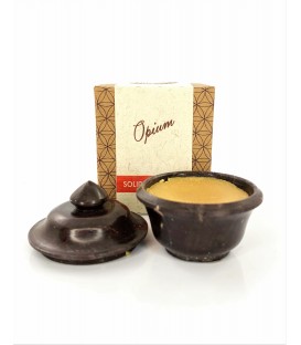 8 g. Solid Perfume in Smooth Stone Jars in Khaki Box Opium