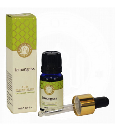 Olejek eteryczny z aplikatorem - Trawa Cytrynowa (Cymbopogon flexuosus), 10 ml. Luxurious Veda Song of India