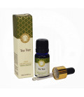 ml. Tea Tree Luxurious Veda Essential Oil in Blue Glass Bottle with Golden Dropper