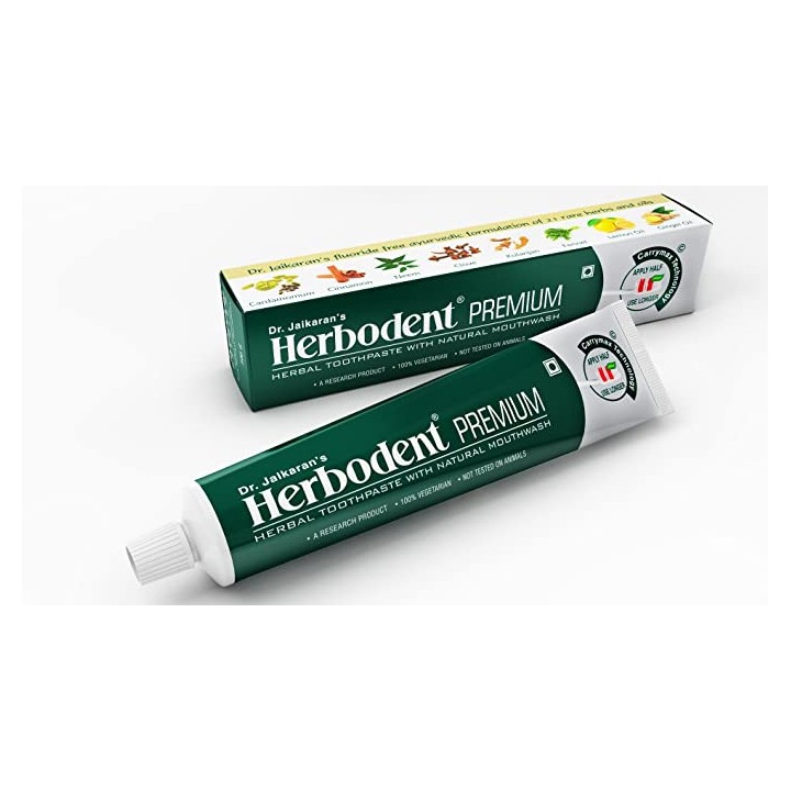 Pasta do zębów Herbodent Premium Przeciw próchnicy Dr. Jaikaran - ajurwedyjska receptura 21 ziół