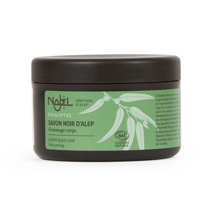 BLACK ALEPPO SOAP certified COSMOS NATURAL***- EUCALYPTUS - 200ml