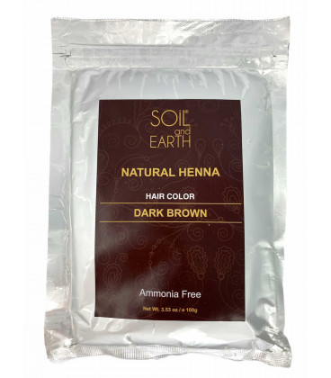 Henna Indyjska CIEMNY BRĄZ 100g Soil&Earth