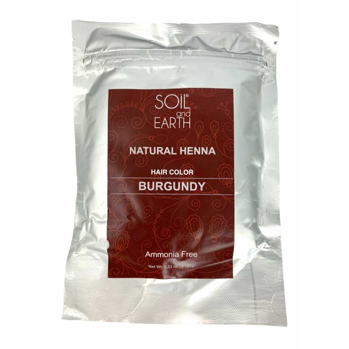 SOIL AND EARTH burgundy henna 100g