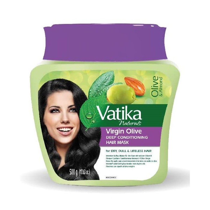 Dogłębnie Wzmacniająca Maska z HENNĄ i MIGDAŁAMI do Włosów Vatika 500 ml Dabur