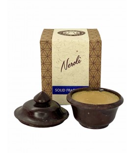 8 g. Solid Perfume in Smooth Stone Jars in Khaki Box Neroli