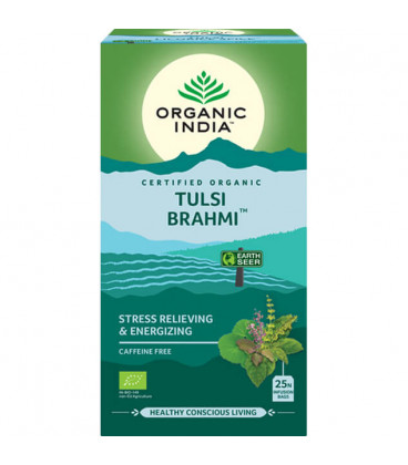 Herbata Brahmi-Tulsi Tea Organic India 25 torebek na odporność