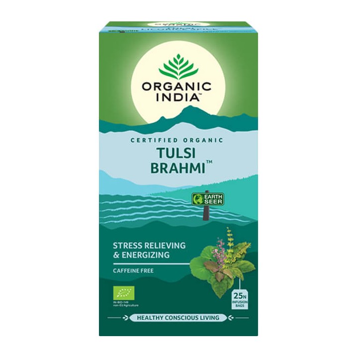 Herbata Brahmi-Tulsi Tea Organic India 25 torebek na odporność
