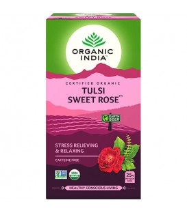 Herbata SWEET ROSE 18 torebek Organic India - redukuje skutki stresu
