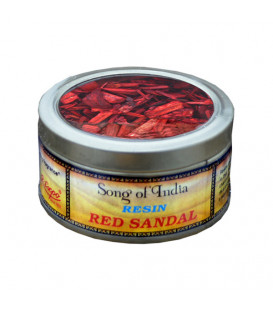 Kadzidło naturalne w suszu - Czerwony Sandałowiec puszka (Red Sandalwood) 25g. Song of India