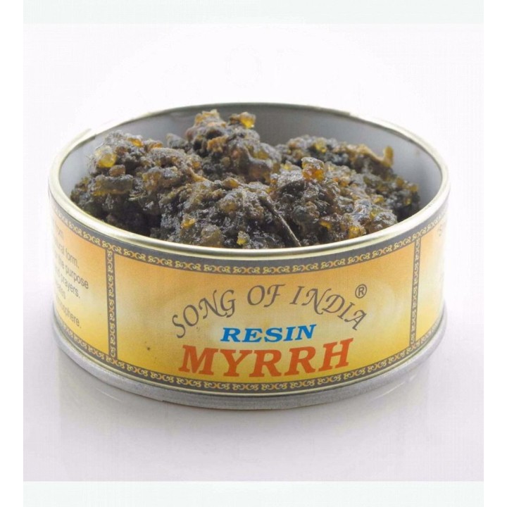 60 g. Myrrh Natural Resin in Glass Tin Jar Small RES-MY