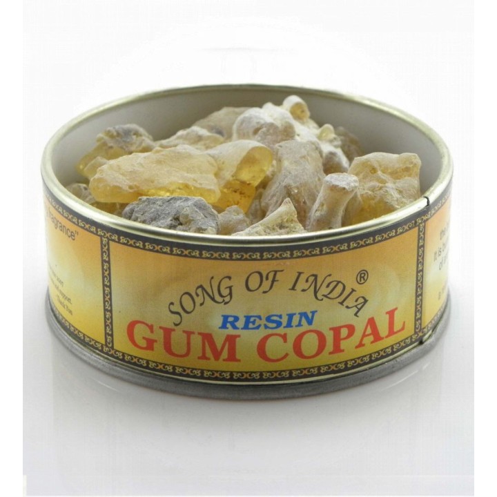 60 g. Gum Copal Natural Resin in Glass Tin Jar Small RES-GC