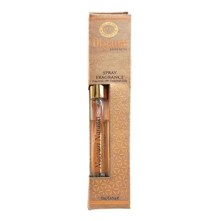 12 ml. Organic Goodness Fragrance Spray in Tubular Glass Bottle ORFS12 Nagpuri Narangi - Orange