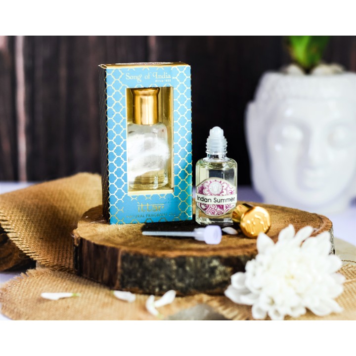 10 ml. Luxurious Veda Perfume Oil in Roll-On Glass Bottles LV11CC Indian Summer