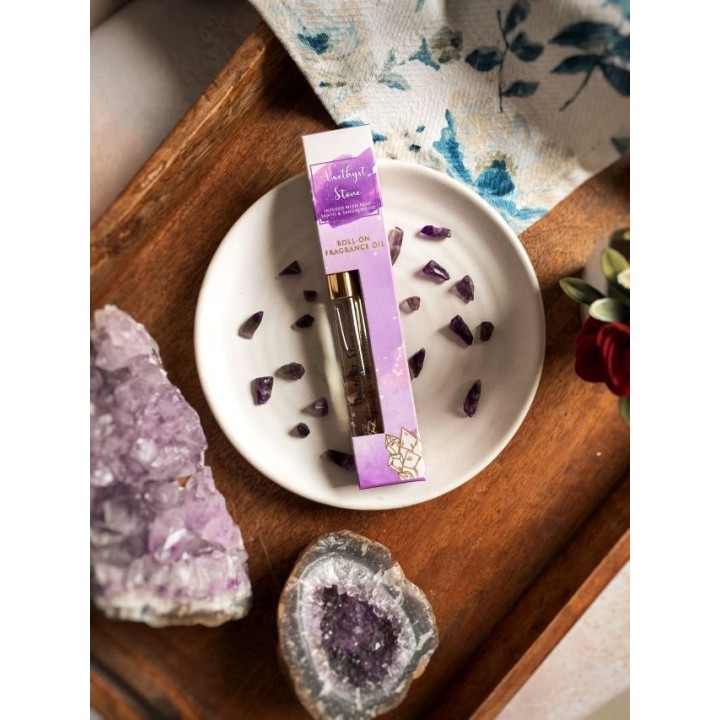 Perfumy w olejku roll-on Healing Stones - Amethyst Crystal - 10 ml. Song of India