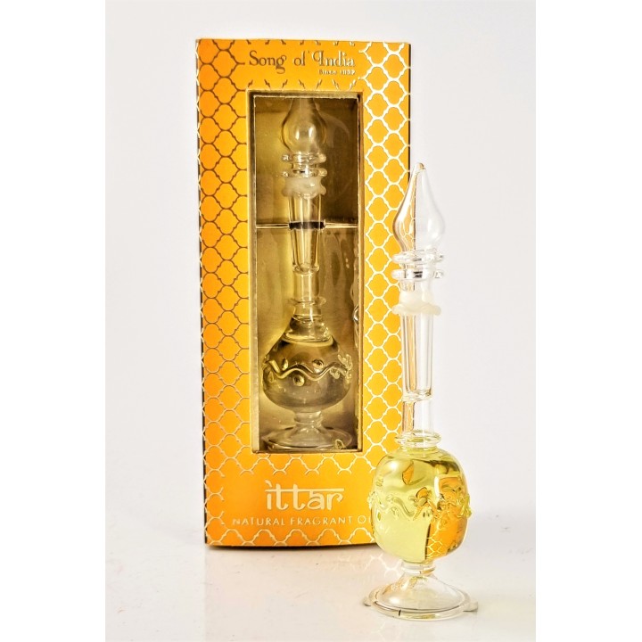 5 ml. Luxurious Veda Perfume Oil in Hand-Blown Glass Bottle Sandalwood & Vetiver