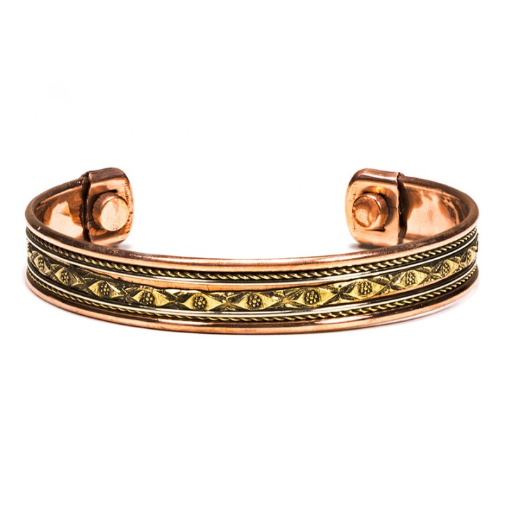 Magnetic Copper Bracelet – Design No. 2 “Floral”