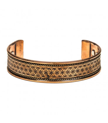 Bracelet copper magnetic flower of life set of 2 - zdjęcie główne produktu
