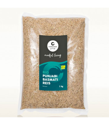 Brązowy Ryż Punjabi Basmati ORGANICZNY 1kg Cosmoveda