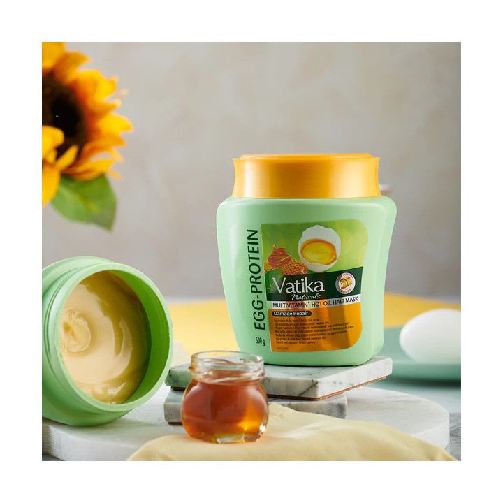 Maska do włosów Proteiny Jajeczne Multivitamin Hot Oil 500g Vatika Dabur