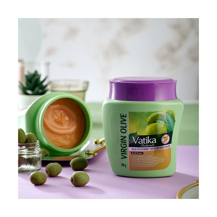 Dogłębnie Wzmacniająca Maska z HENNĄ i MIGDAŁAMI do Włosów Vatika 500 ml Dabur