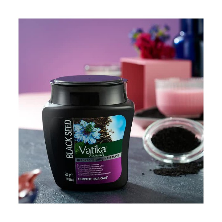 Maska do włosów z czarnuszką Vatika 500ml Dabur (Black seed mask)