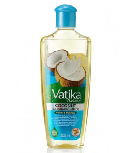 Olejek KOKOSOWY do włosów z RYCYNĄ i HENNĄ 200ml Vatika Dabur Grube i Gęste Włosy