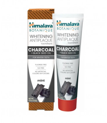 Toothpaste Whitening Toothpaste Against Toothpaste Activated Charcoal + Nigella Oil 113g Himalaya Botanique Toothpaste Whitening Toothpaste Against Toothpaste Activated Charcoal + Nigella Oil 113g Himalaya Botanique