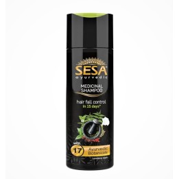 Szampon Ajurwedyjski Przeciw Wypadaniu Włosów 17 Ziół (Hair Fall Control Medical Shampoo) 200ml SESA Ayurvedic