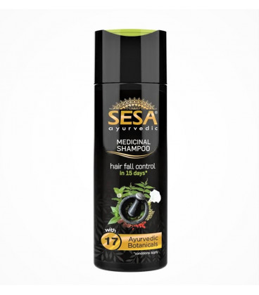 Szampon Ajurwedyjski Przeciw Wypadaniu Włosów 17 Ziół (Hair Fall Control Medical Shampoo) 200ml SESA Ayurvedic