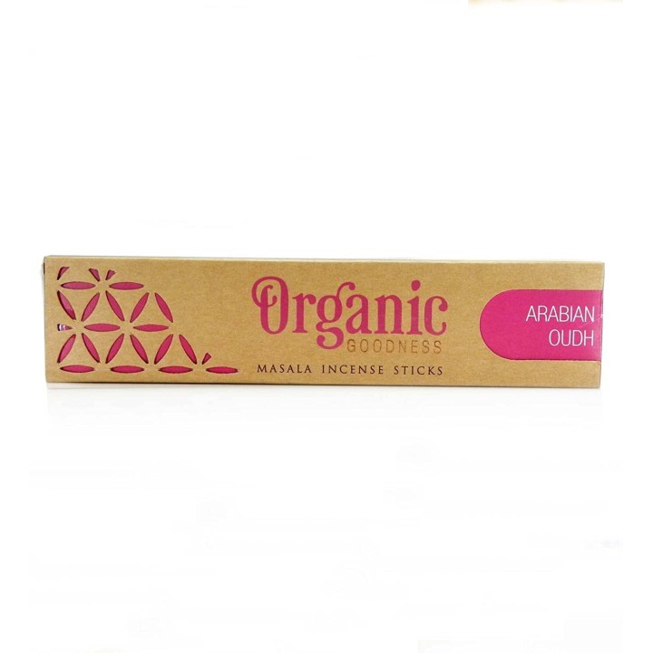 15 g. Organic Goodness Masala Incense Sticks (Set of 12) INOR15 Arabian Oudh