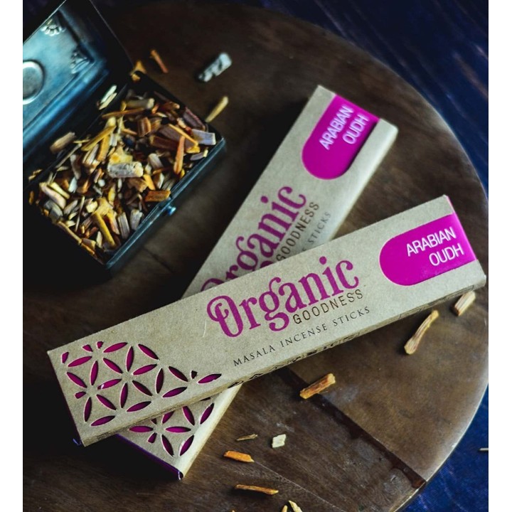 15 g. Organic Goodness Masala Incense Sticks (Set of 12) INOR15 Arabian Oudh