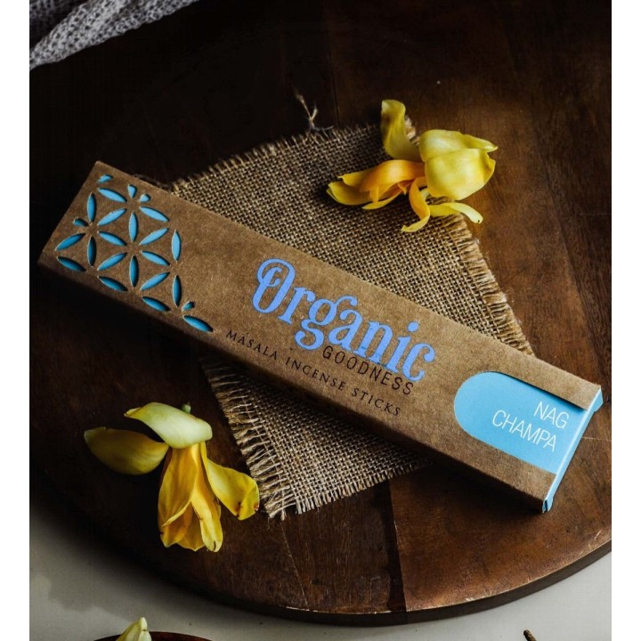 15 g. Organic Goodness Masala Incense Sticks (Set of 12) INOR15 Nag Champa