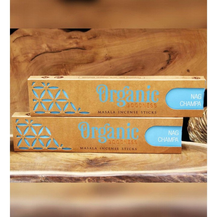 15 g. Organic Goodness Masala Incense Sticks (Set of 12) INOR15 Nag Champa