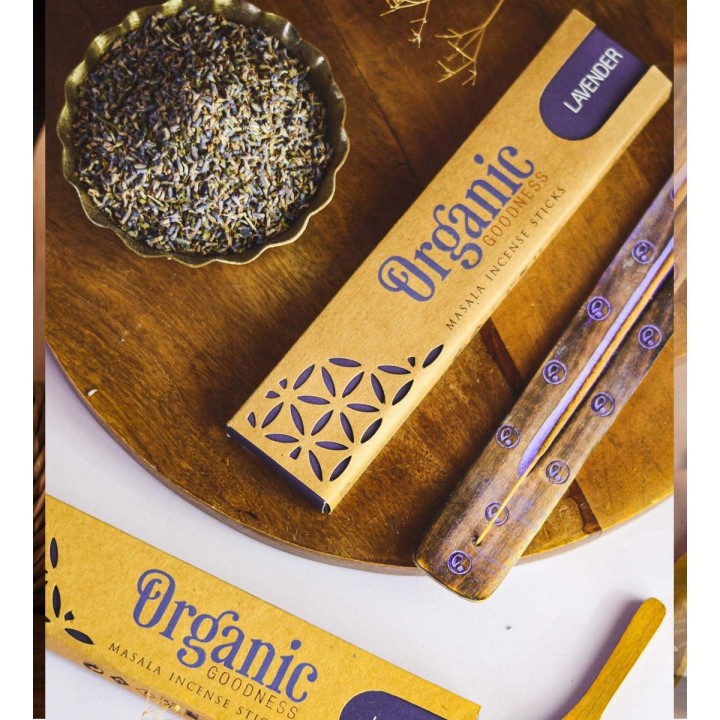 15 g. Organic Goodness Masala Incense Sticks (Set of 12) INOR15 Lavender