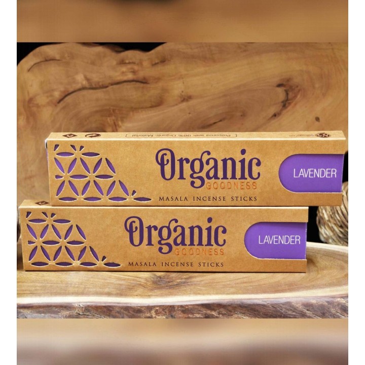 15 g. Organic Goodness Masala Incense Sticks (Set of 12) INOR15 Lavender