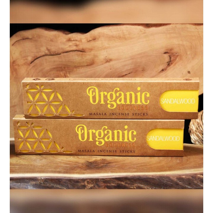 15 g. Organic Goodness Masala Incense Sticks (Set of 12) INOR15 Sandalwood