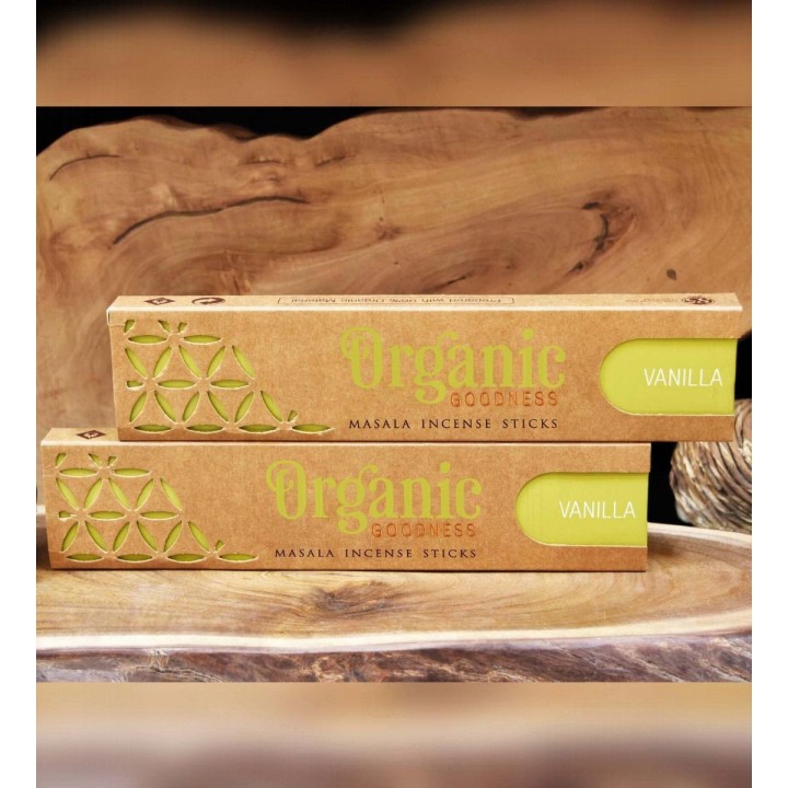 15 g. Organic Goodness Masala Incense Sticks (Set of 12) INOR15 Vanilla
