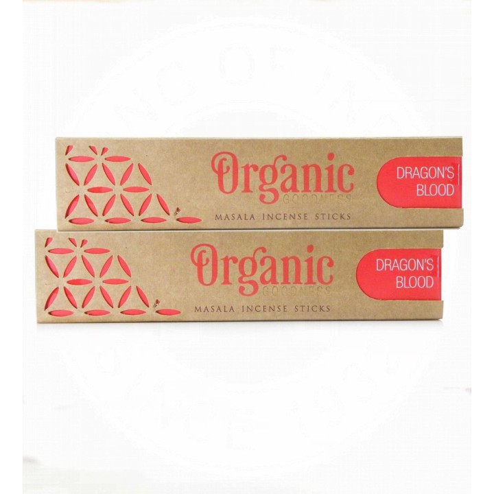 15 g. Organic Goodness Masala Incense Sticks (Set of 12) INOR15 Dragon's Blood