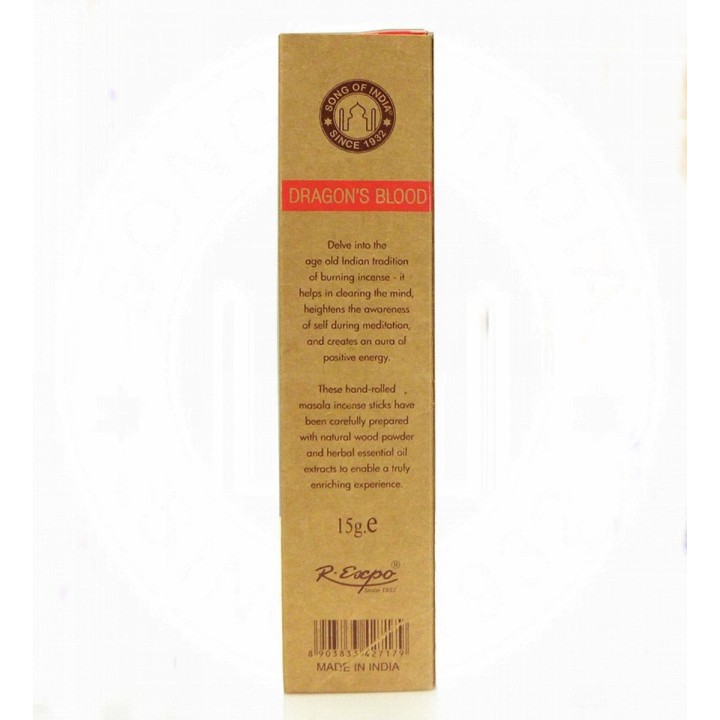 15 g. Organic Goodness Masala Incense Sticks (Set of 12) INOR15 Dragon's Blood