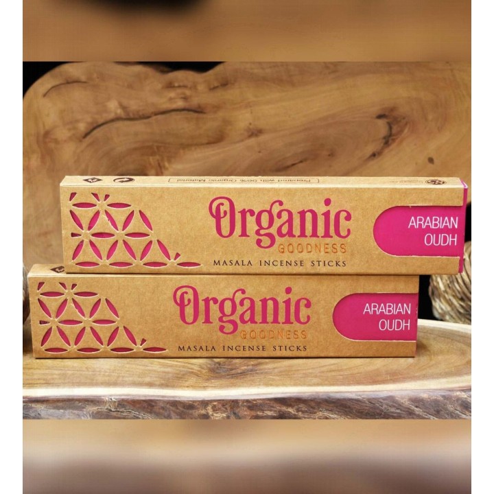 15 g. Organic Goodness Masala Incense Sticks (Set of 12) INOR15 Arabian Oudh