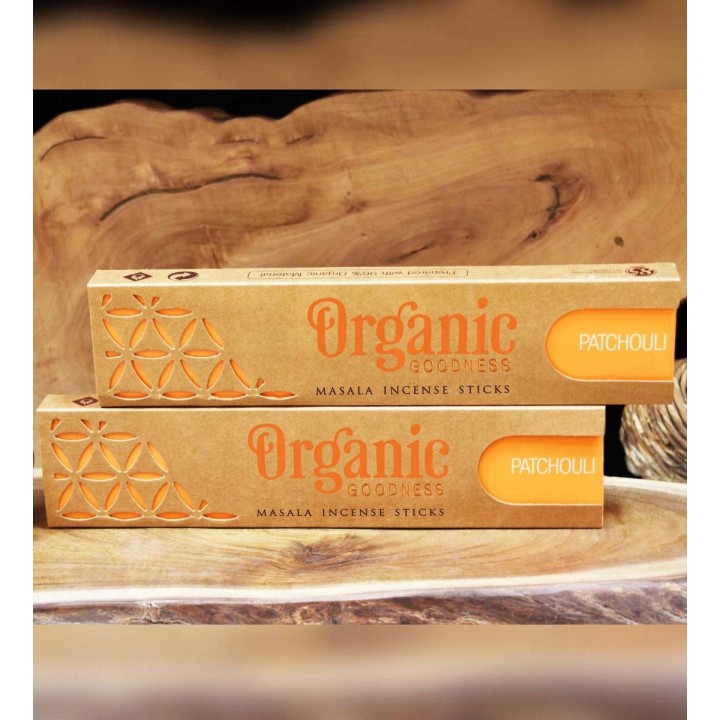 15 g. Organic Goodness Masala Incense Sticks (Set of 12) INOR15 Patchouli