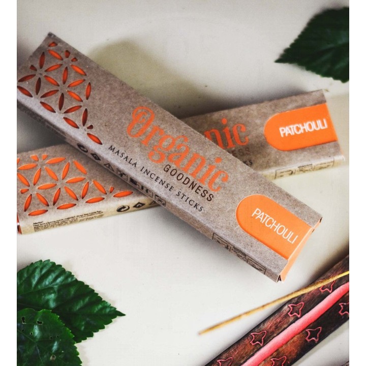 15 g. Organic Goodness Masala Incense Sticks (Set of 12) INOR15 Patchouli