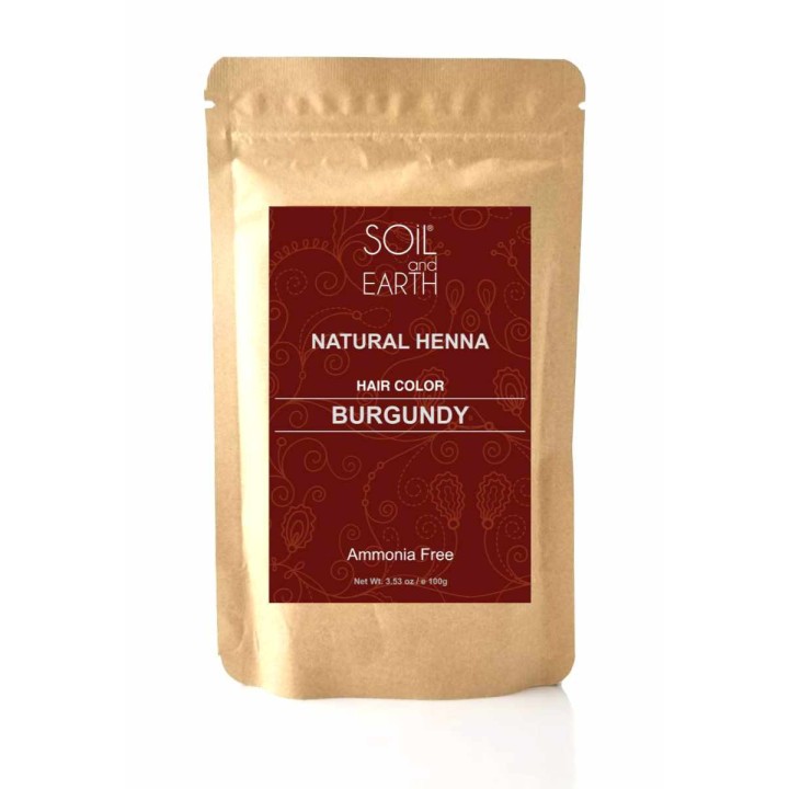 SOIL AND EARTH burgundy henna 100g